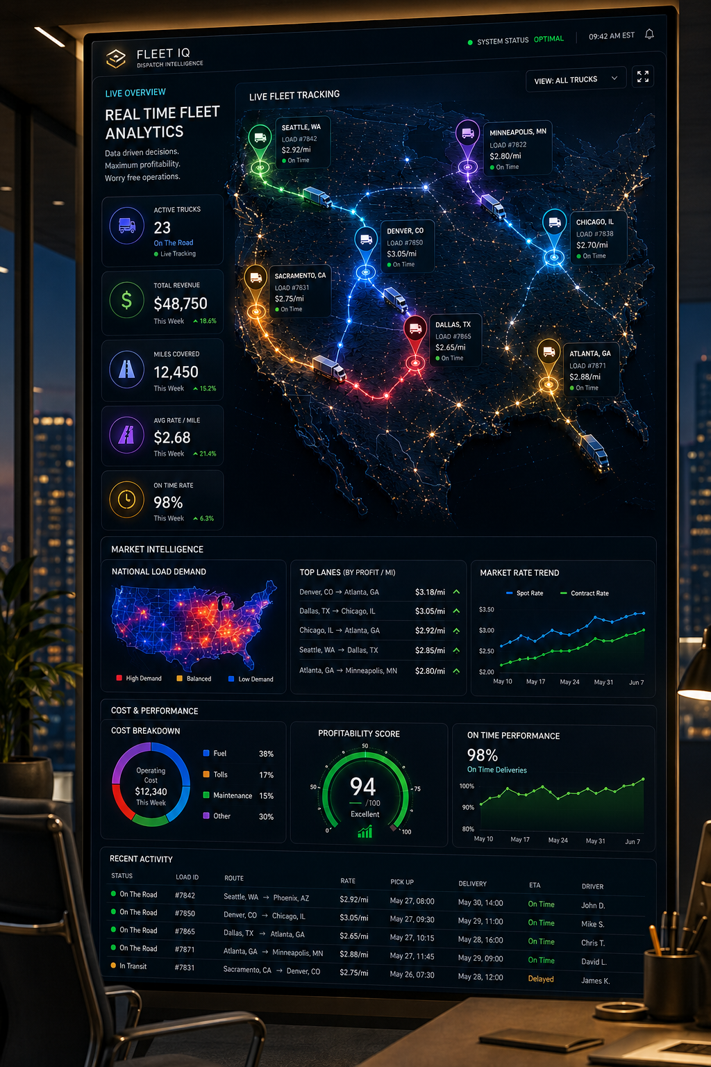 truck dispatching analysis
